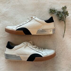 Dolce Vita | EUC - Zita Slip-On Sneakers - Size 7.5 - White/Black/Silver